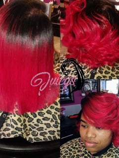View Hair Color, Ombré, Red, Women's Hair - Brittney Johnson, Stone Mountain, GA