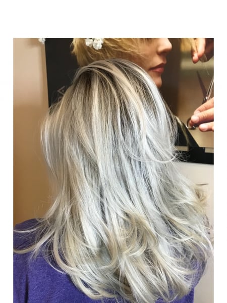 Image of  Layers, Haircut , Women's Hair, Bob, Blunt (Women's Haircut), Curly, Bangs, Blowout, Keratin, Smoothing , Hairstyle, Updo, Straight, Beachy Waves, Natural Hair, Relaxer, Perm, Hair Color, Silver, Red, Brunette, Highlights, Full Color, Color Correction, Black, Fashion Color, Ombré, Blonde, Balayage, Hair Texture, 3B, 3C, 4A, 3A, 4B, 4C, 2C, 2A, 2B, Hair Length , Long Hair (Mid Back Length), Short Hair (Ear Length), Pixie, Shoulder Length Hair, Short Hair (Chin Length), Hair Restoration