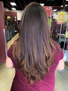 View Women's Hair, Blowout, Brunette, Hair Color, Long, Hair Length, Layered, Haircuts, Straight, Hairstyles - Nicole Centeno, Naples, FL
