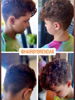 View Haircuts, Brunette, Women's Hair, Hair Color, Hair Length, Curly, Short Ear Length, Shaved - Brenda Benfield, Severna Park, MD