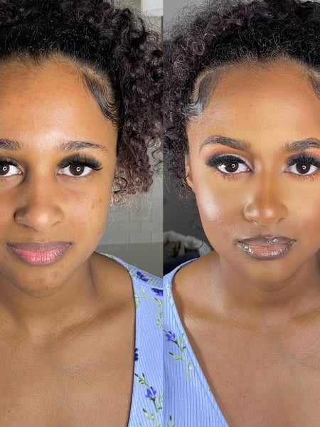 Image of  Light Brown, Skin Tone, Makeup, Dark Brown, Glam Makeup, Brown, Fair, Black Brown, Very Fair, Olive, Airbrush, Technique, Daytime, Look, Evening, Glitter, Colors, Green, Red, Gold