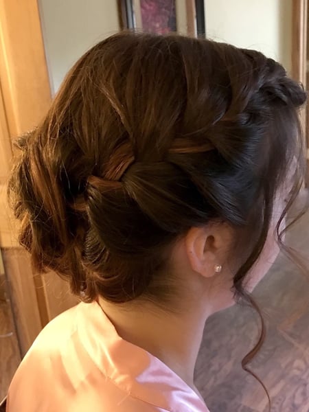 Image of  Women's Hair, Updo, Hairstyles, Curly, Boho Chic Braid