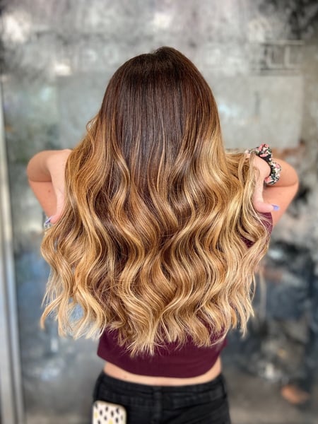 Image of  Women's Hair, Hair Color, Balayage, Hairstyles, Beachy Waves