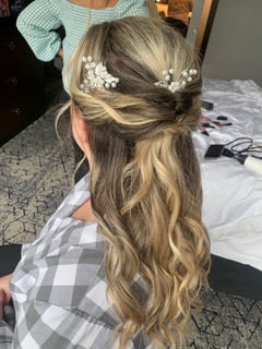 View Women's Hair, Bridal, Hairstyles, Curly, Beachy Waves - Becca Herforth, Douglassville, PA