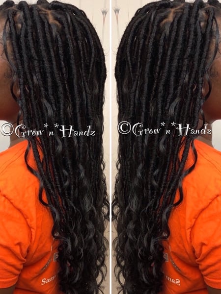 Image of  Hair Color, Brunette, Braids (African American), Locs, Hair Extensions, Women's Hair, Hairstyles