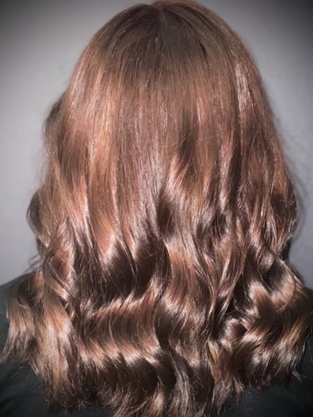 Image of  Women's Hair, Hair Color, Brunette, Medium Length, Hair Length