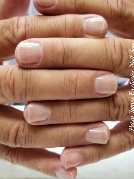 Image of  Nails, Manicure, Short, Nail Length, Clear, Nail Color