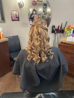 View Hairstyles, Updo, Natural, Curly, Bridal, Boho Chic Braid, Women's Hair - Claire , Lakewood, OH