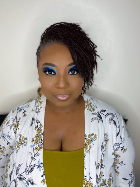 Image of  Makeup, Brown, Skin Tone, Daytime, Look, Evening, Glam Makeup, Blue, Colors, Glitter