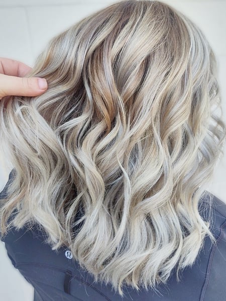 Image of  Women's Hair, Balayage, Hair Color, Blonde, Foilayage, Highlights