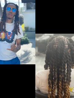 View Women's Hair, Locs, Protective Styles (Hair), Braids (African American), Natural Hair, Long Hair (Mid Back Length), Hair Length, Hairstyle - SheQuita Renee’, Atlanta, GA