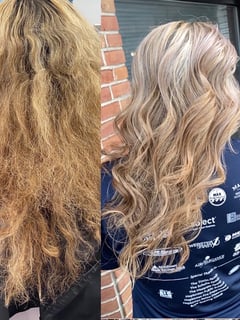 View Color Correction, Hairstyle, Beachy Waves, Hair Length, Long Hair (Mid Back Length), Hair Color, Women's Hair - Carla Dasilva, Hudson, MA
