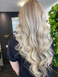 View Women's Hair, Full Color, Foilayage, Fashion Color, Hair Length, Long, Ombré, Medium Length, Highlights, Color Correction, Brunette, Blonde, Balayage, Hair Color, Blowout, Bangs, Hairstyles, Beachy Waves, Curly, Layered, Haircuts - Maegan Mctiffin , Manchester, NH