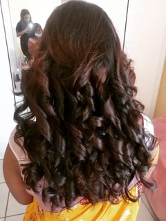 View Women's Hair, Brunette, Hair Color, Long, Hair Length, Curly, Hairstyles - Celine Seendore, Chatsworth, CA