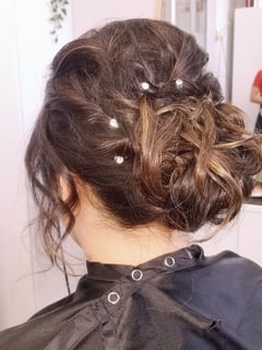View Women's Hair, Bridal Hair, Beachy Waves, Long Hair (Upper Back Length), Hair Length, Updo, Hairstyle - Amy Santana, Las Vegas, NV