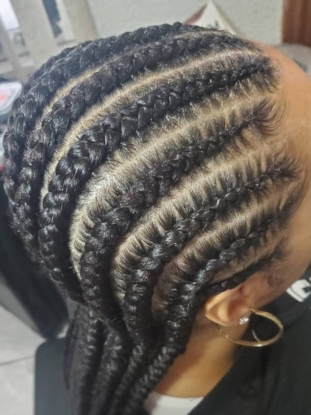 Image of  Hair Texture, 4A, 4B, Natural, Braids (African American), Protective, Women's Hair, Hairstyles