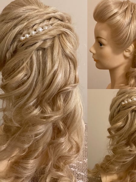 Image of  Women's Hair, Blonde, Hair Color, Bridal, Hairstyles, Beachy Waves