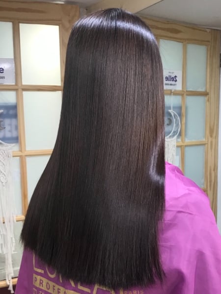 Image of  Women's Hair, Long Hair (Mid Back Length), Hair Length, Straight, Hairstyle, Japanese Straightener, Perm, Hair Restoration