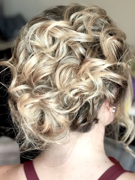 Image of  Women's Hair, Curly, Haircuts, Beachy Waves, Hairstyles, Curly, Updo
