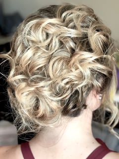 View Curly, Updo, Curly, Hairstyles, Beachy Waves, Haircuts, Women's Hair - Kaleigh Sorenson, Rapid City, SD