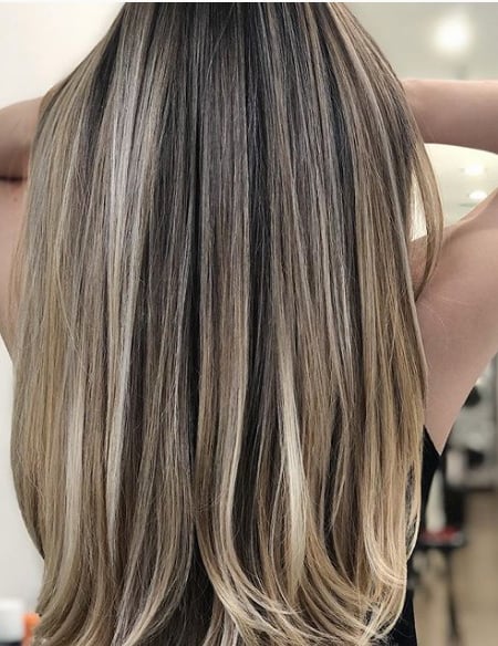 Image of  Women's Hair, Balayage, Hair Color, Blonde, Long, Hair Length, Straight, Hairstyles