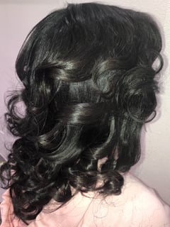 View Women's Hair, Blowout, Medium Length, Hair Length, Curly, Hairstyles - Brandie Johnson, Frisco, TX