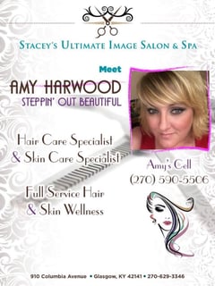 View Haircut, Women's Hair, Blowout, Smoothing , Hairstyle, Perm, Hair Color, Hair Texture, Hair Length, Hair Restoration - Amy Harwood, Glasgow, KY