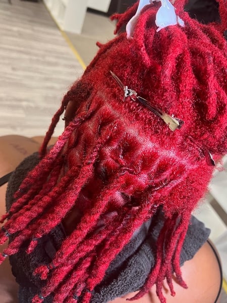 Image of  Women's Hair, Fashion Color, Hair Color, Locs, Hairstyles