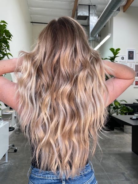 Image of  Women's Hair, Hair Color, Balayage, Blonde, Color Correction, Hairstyles, Beachy Waves