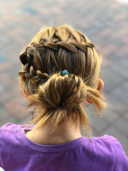 Image of  French Braid, Hairstyle, Kid's Hair, Updo