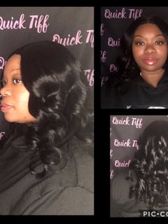 View Hairstyle, Smoothing , Silk Press, Protective Styles (Hair), Hair Extensions, Curls, Haircut, Layers, Hair Length, Long Hair (Upper Back Length), Women's Hair - Tiffany Dingleel, Baltimore, MD
