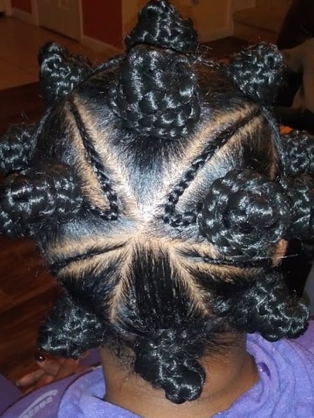 Image of  Women's Hair, Short Ear Length, Hair Length, Braids (African American), Hairstyles, Natural