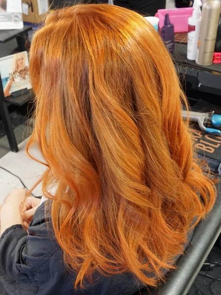 Image of  Layered, Haircuts, Women's Hair, Blunt, Curly, Bangs, Curly, Hairstyles, Straight, Hair Extensions, Silver, Hair Color, Red, Brunette, Foilayage, Highlights, Full Color, Color Correction, Fashion Color, Ombré, Balayage, Blonde, Black, Long, Hair Length, Short Ear Length, Short Chin Length, Shoulder Length, Medium Length
