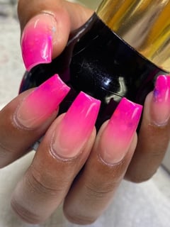 View Nails, Acrylic, Nail Finish, Nail Length, Gel, Medium, Nail Color, Pink, Nail Style, Color Block - Janeene Brinkley , Elmont, NY