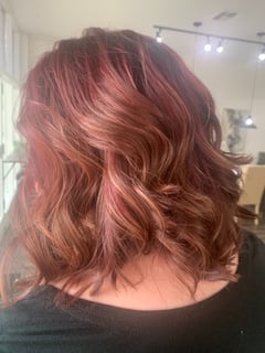 View Red, Women's Hair, Hair Color, Beachy Waves, Hairstyles, Layered, Haircuts, Shoulder Length, Hair Length - Melissa Sherwood, Stockton, CA