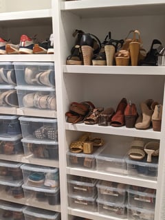 View Shoe Shelves, Professional Organizer, Home Organization, Bedroom, Master Closet, Closet Organization - Natalia Chappelow, Austin, TX