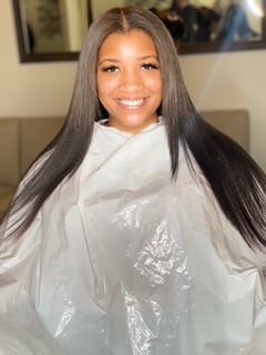 View Women's Hair, Hair Extensions, Hairstyles, 3C, Hair Texture, Blowout, Straight, Weave - Kanesha Hairston, Roswell, GA