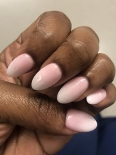 View Nails, Pink, Nail Color, White, Acrylic, Nail Finish, Medium, Nail Length, Almond, Nail Shape - Jane , New Orleans, LA