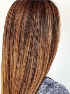 View Balayage, Women's Hair, Brunette, Hair Color, Medium Length, Hair Length, Straight, Hairstyles - Bethany , Plano, TX
