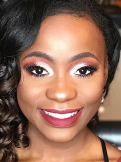 View Olive, Makeup, White, Red, Skin Tone, Red Lip, Colors, Blue, Glam Makeup, Look, Evening - Nicole Uzo, Houston, TX