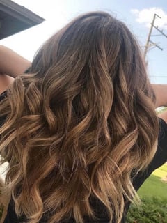 View Women's Hair, Balayage, Hair Color, Brunette, Blonde, Color Correction, Foilayage, Beachy Waves, Hairstyles - Alexis Meza, Marengo, IL