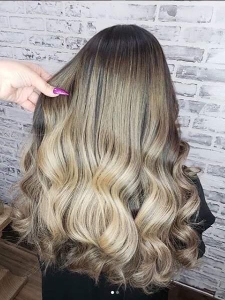 Image of  Women's Hair, Balayage, Hair Color, Long, Hair Length, Curly, Haircuts