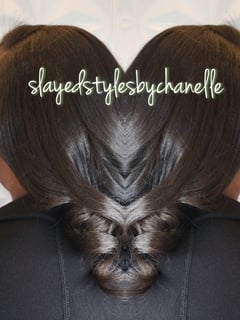 View Women's Hair, 4A, Hair Texture, 4B, 4C, Silk Press, Permanent Hair Straightening - Chanelle Mckinney, Arlington, TX