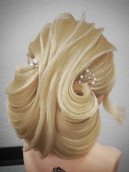 Image of  Updo, Hairstyles, Women's Hair, Bridal, Hair Extensions, Natural, Vintage, Weave, Wigs