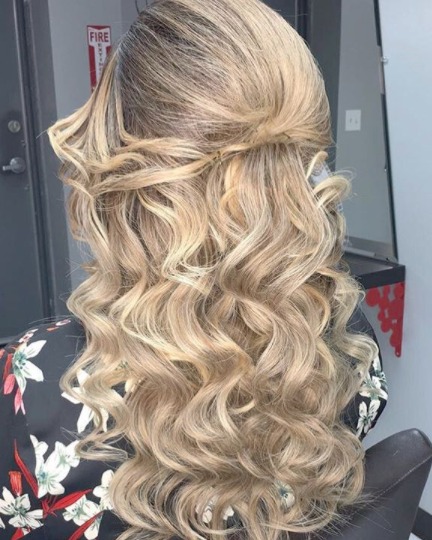 Image of  Women's Hair, Blonde, Hair Color, Highlights, Long, Hair Length, Bridal, Hairstyles