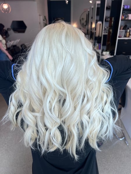 Image of  Blonde, Balayage, Brunette, Hairstyles, Beachy Waves, Straight, Women's Hair, Hair Color, Highlights, Full Color, Hair Extensions, Foilayage, Natural, Sew-In , Fusion