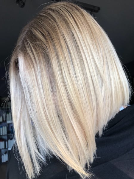 Image of  Women's Hair, Hair Color, Balayage, Blonde, Brunette, Foilayage, Highlights, Ombré, Shoulder Length, Hair Length, Layered, Haircuts, Straight, Hairstyles, Permanent Hair Straightening, Keratin, Hair Restoration