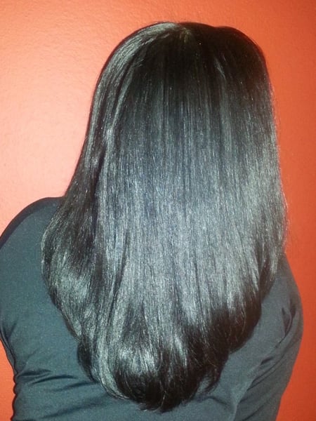 Image of  Women's Hair, Natural, Hairstyles, Silk Press, Permanent Hair Straightening