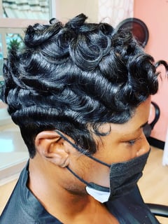View Women's Hair, Black, Hair Color, Short Ear Length, Hair Length, Pixie, Haircuts - Candayce Odom , Houston, TX