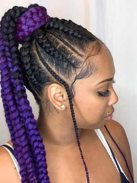Image of  Women's Hair, Fashion Color, Hair Color, Braids (African American), Hairstyles